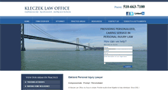 Desktop Screenshot of kleczekinjurylaw.com